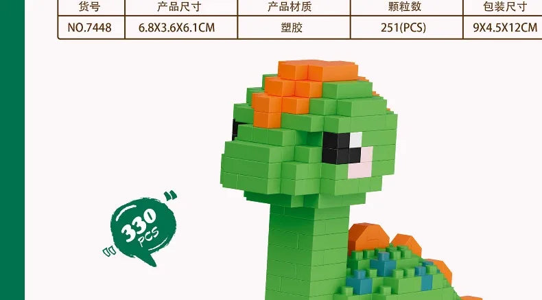 Dinosaur Park Mini Building Blocks Set Tyrannosaurus Rex Triceratops Lego DIY