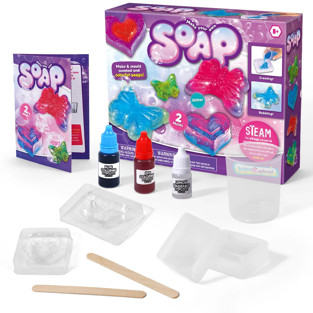 Science Experiment Kit Magic Science/Bouncy Ball/Soap/Disgusting Gross Slime  STEM TOYS for Kids Funny Science Explore Gifts
