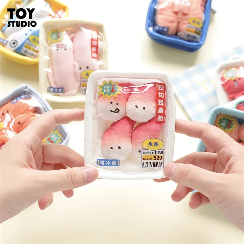 Cute Plush Seafood Keychain Collectible Wallet