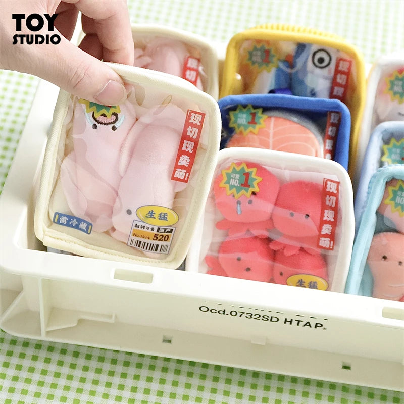 Cute Plush Seafood Keychain Collectible Wallet