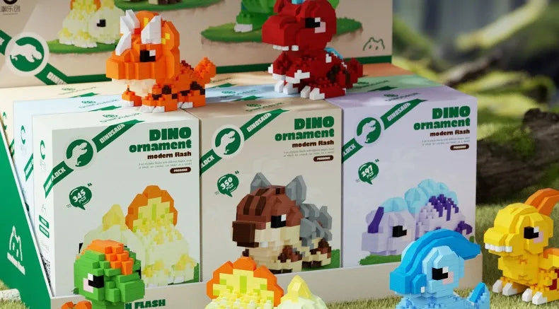 Dinosaur Park Mini Building Blocks Set Tyrannosaurus Rex Triceratops Lego DIY