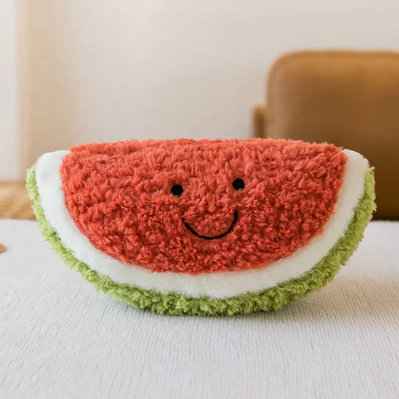 Fruit Vegetable Plush Toy Watermelon/Strawberry/Avocado/Carrot/Mushroom Plush Toy Bedroom Decoration