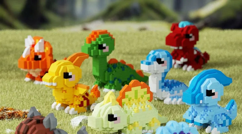 Dinosaur Park Mini Building Blocks Set Tyrannosaurus Rex Triceratops Lego DIY