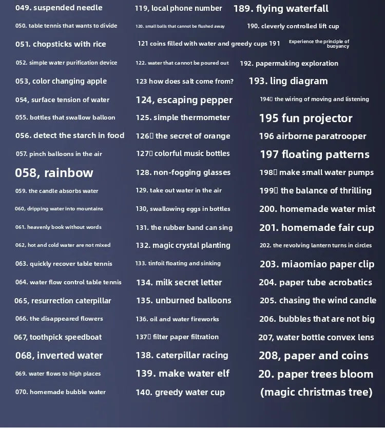 Science experiment set, Kids DIY chemistry small experiment