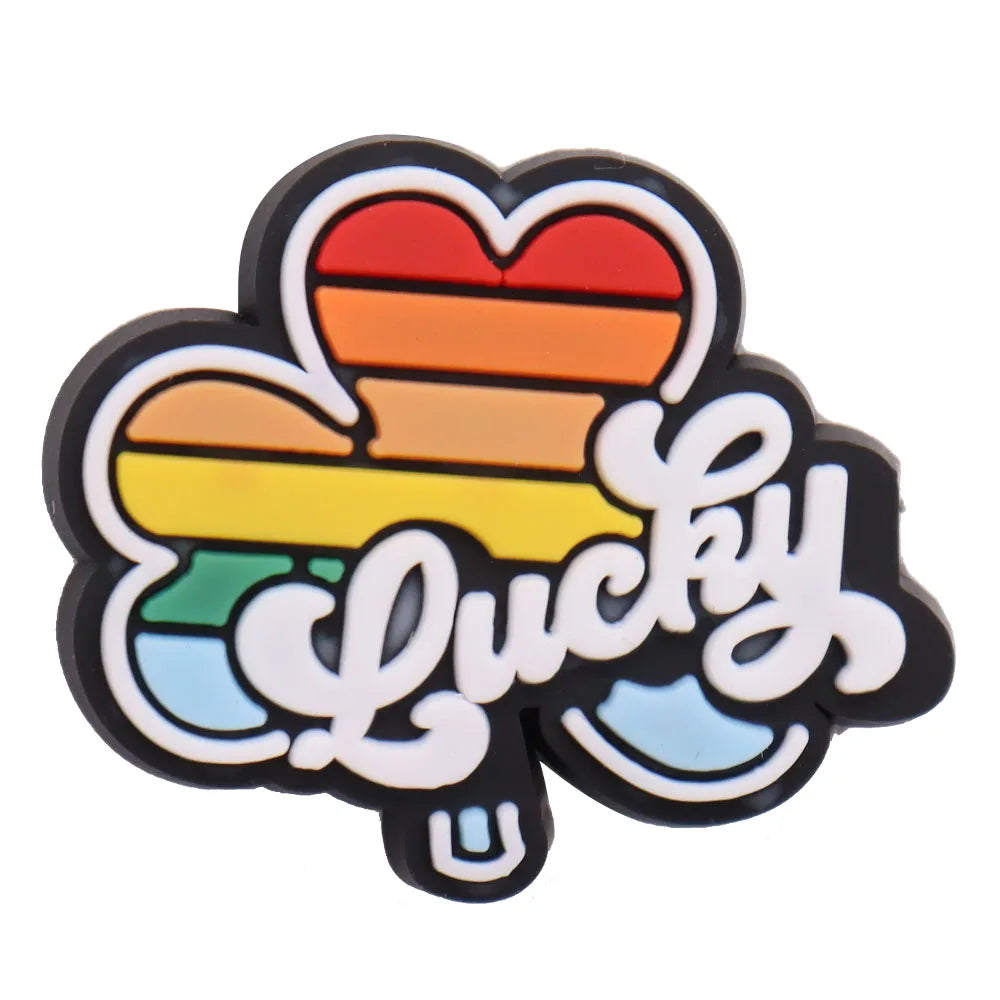 New Arrival 1-24Pcs PVC Black History Month Heart DIY Crocs Shoes Charms Jibbits