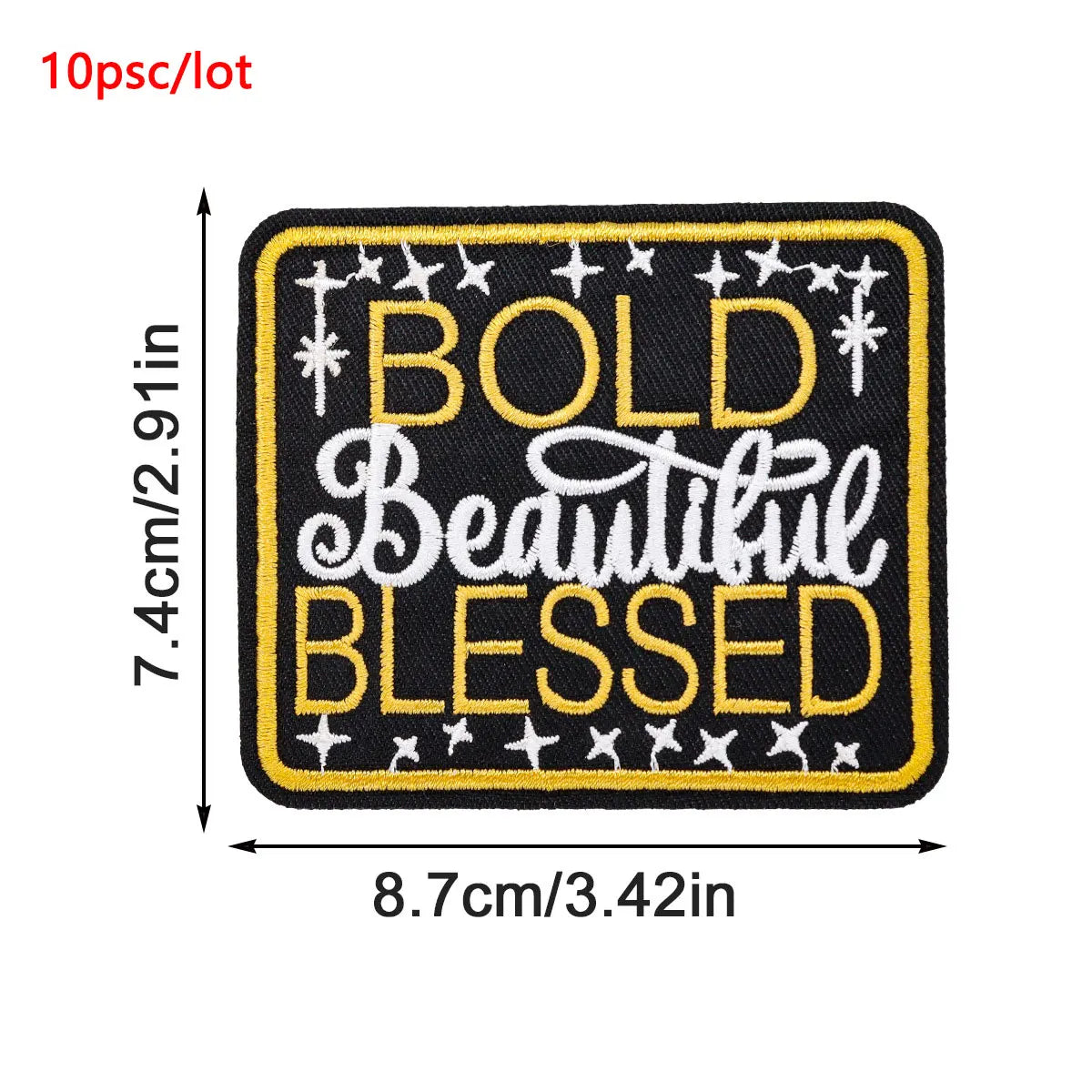 10Pcs/Lot Black History Embroidery Patch Iron-On Patches For Clothing