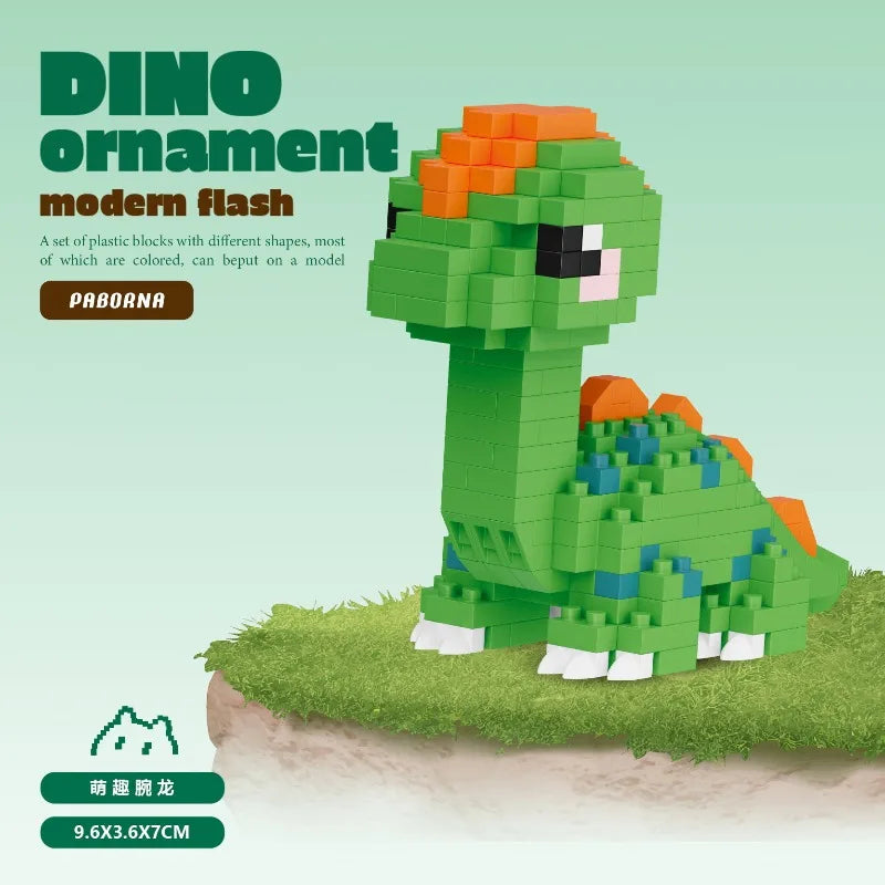 Dinosaur Park Mini Building Blocks Set Tyrannosaurus Rex Triceratops Lego DIY
