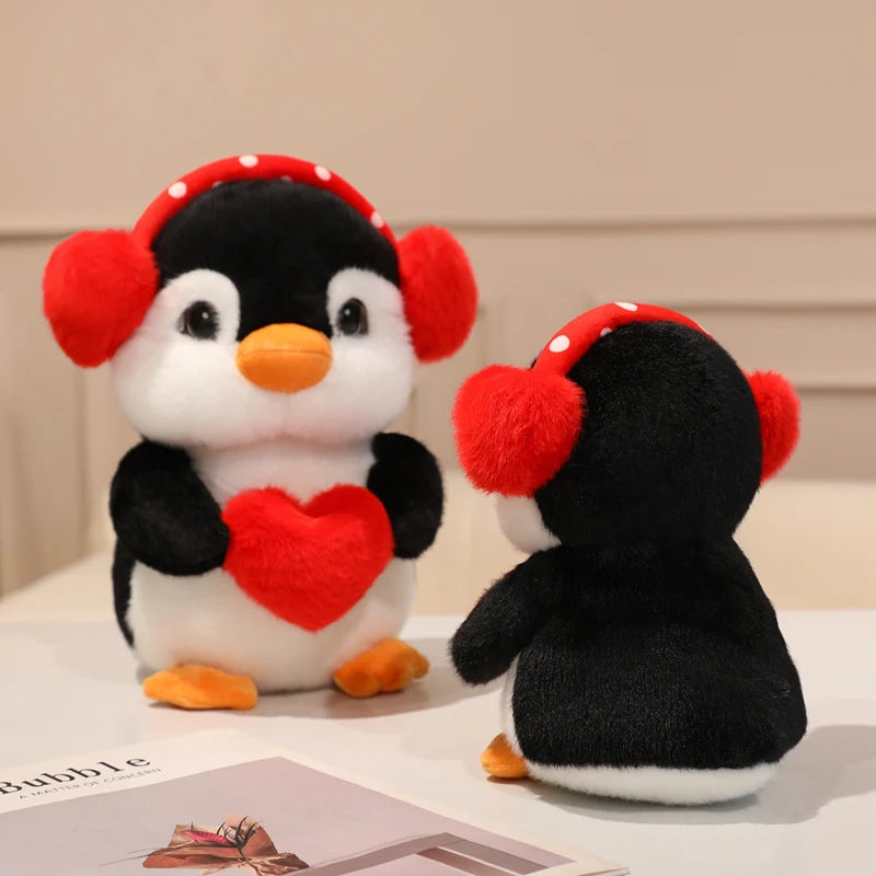 Love Penguin with Earmuffs Plush Stuffed Toy