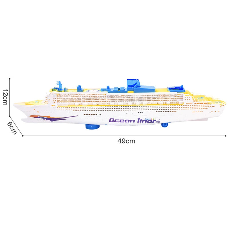 Cruise Ship Toy Ocean Liner Electric Ship Toy With Flashing Light And Sound