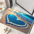 Soft Absorbent Non-Slip Indoor Rug Doormat Love Heart