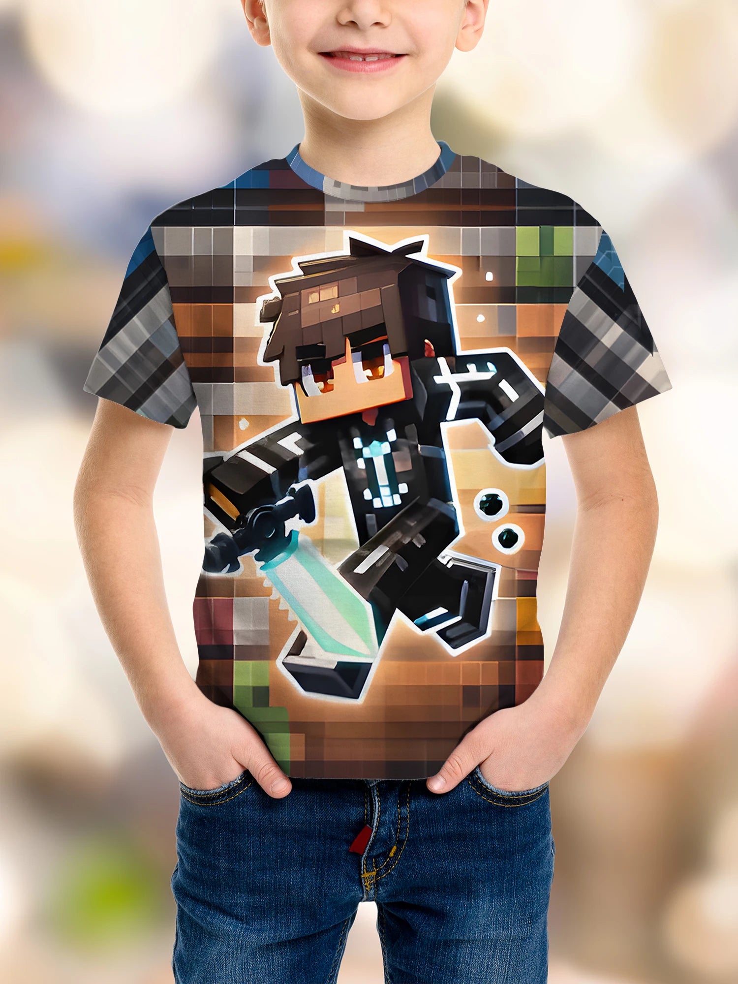 TungTungTung Sahur Bombardiro Crocodilo Meme Kids Clothes Summer Toddler Boys T-Shirt Fashion Girls Short Sleeve Tops