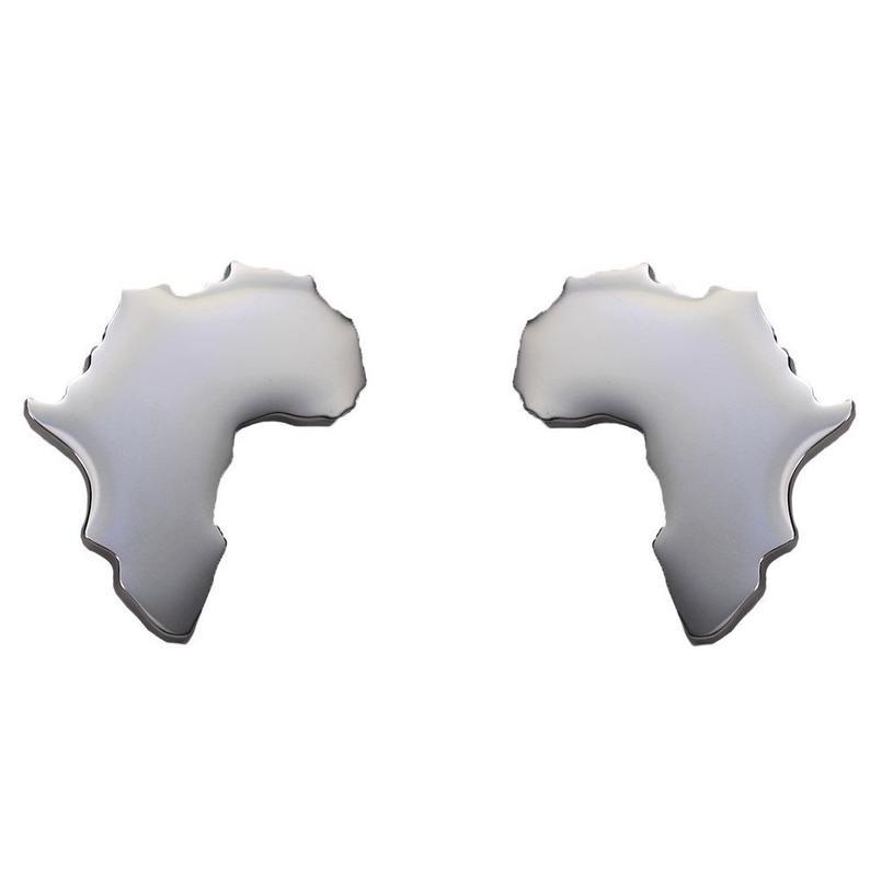Jewelry Africa Map Earrings Gold Silver