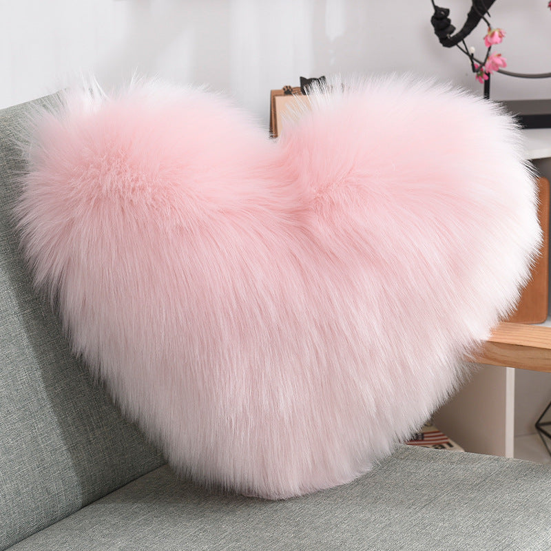 Fluffy Heart Pillow