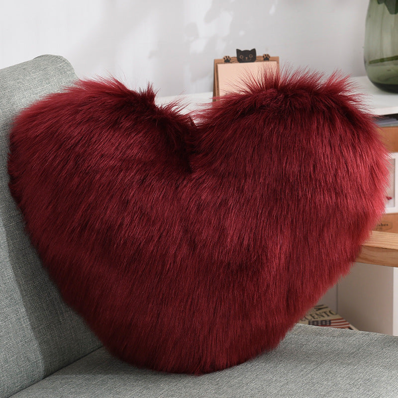 Fluffy Heart Pillow