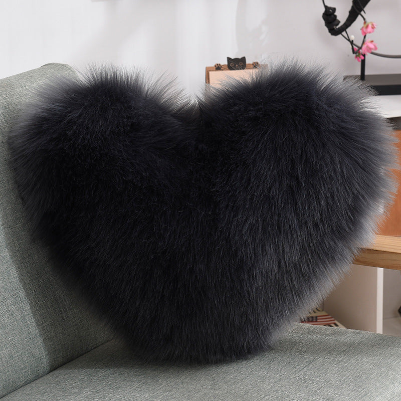 Fluffy Heart Pillow