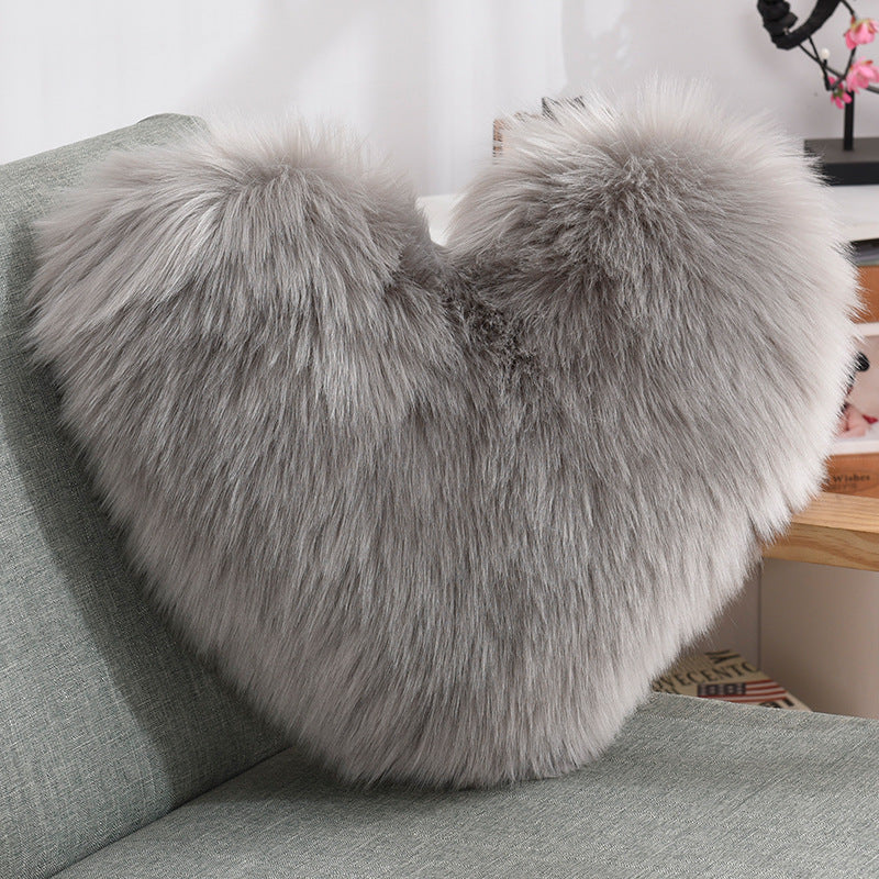 Fluffy Heart Pillow