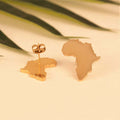 Jewelry Africa Map Earrings Gold Silver